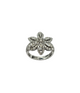18K White Gold 1.8CTW Diamond Cluster Flower Ring