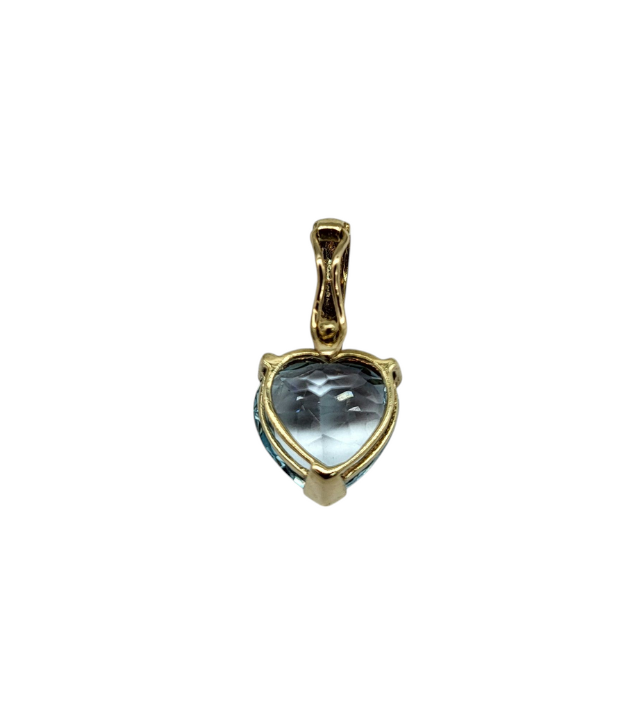 Blue Topaz Heart Shaped Pendant down