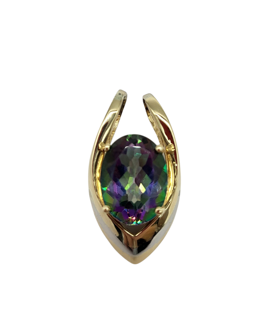 Mystic Topaz Pendant close