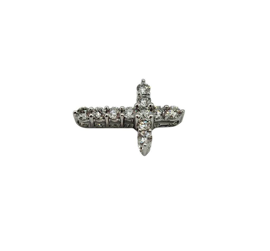 Diamond Cross Pendant side