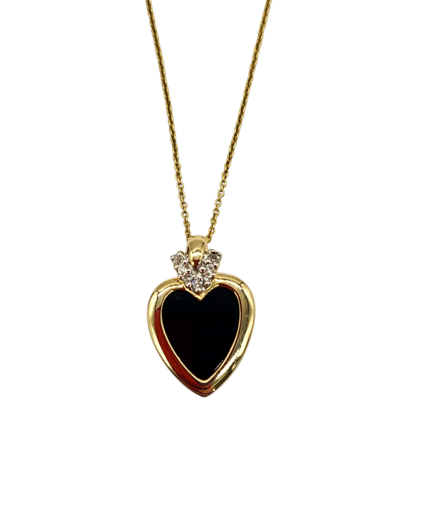Black Onyx Heart Pendant