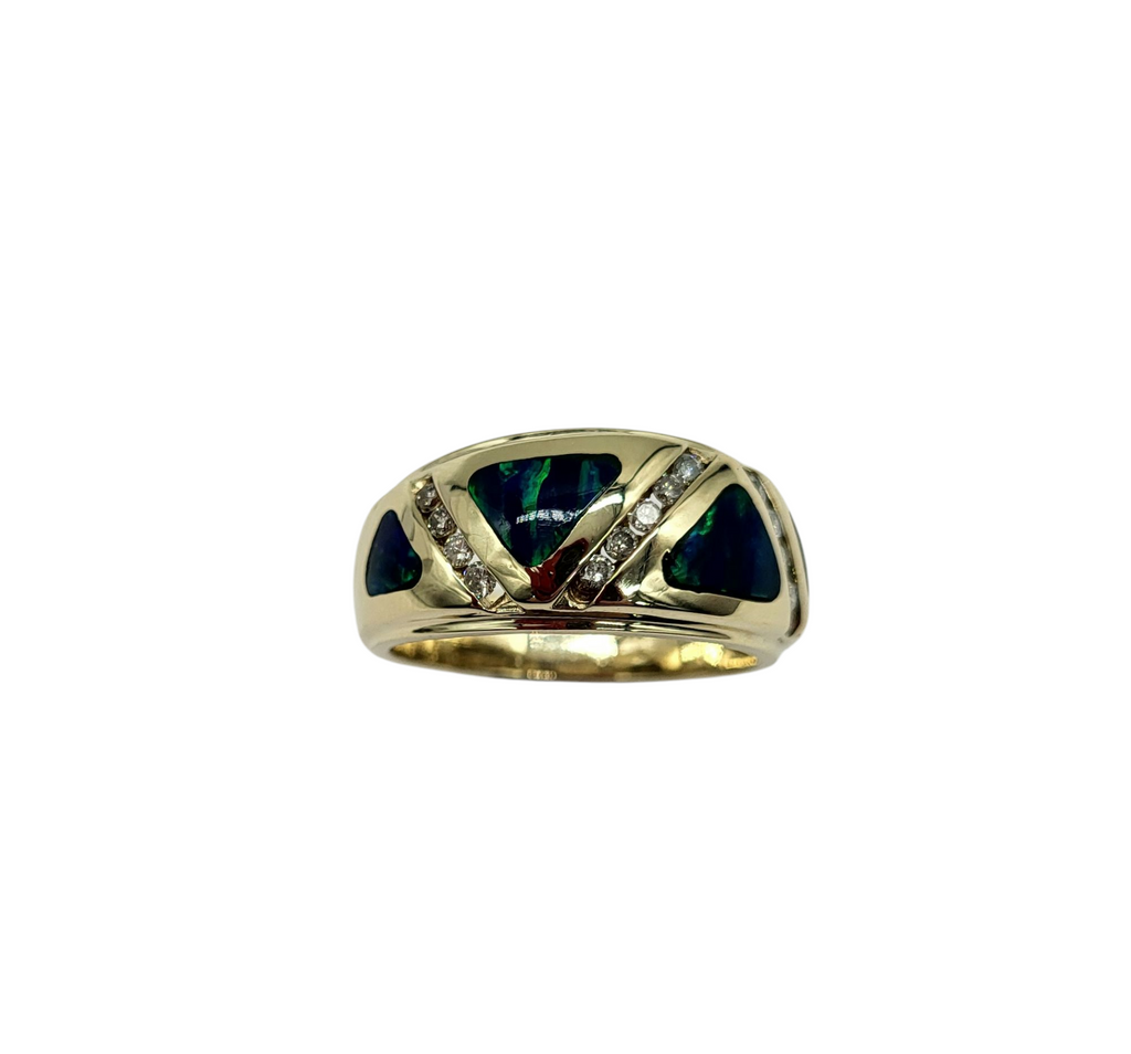 Opal Inlay Men's Ring