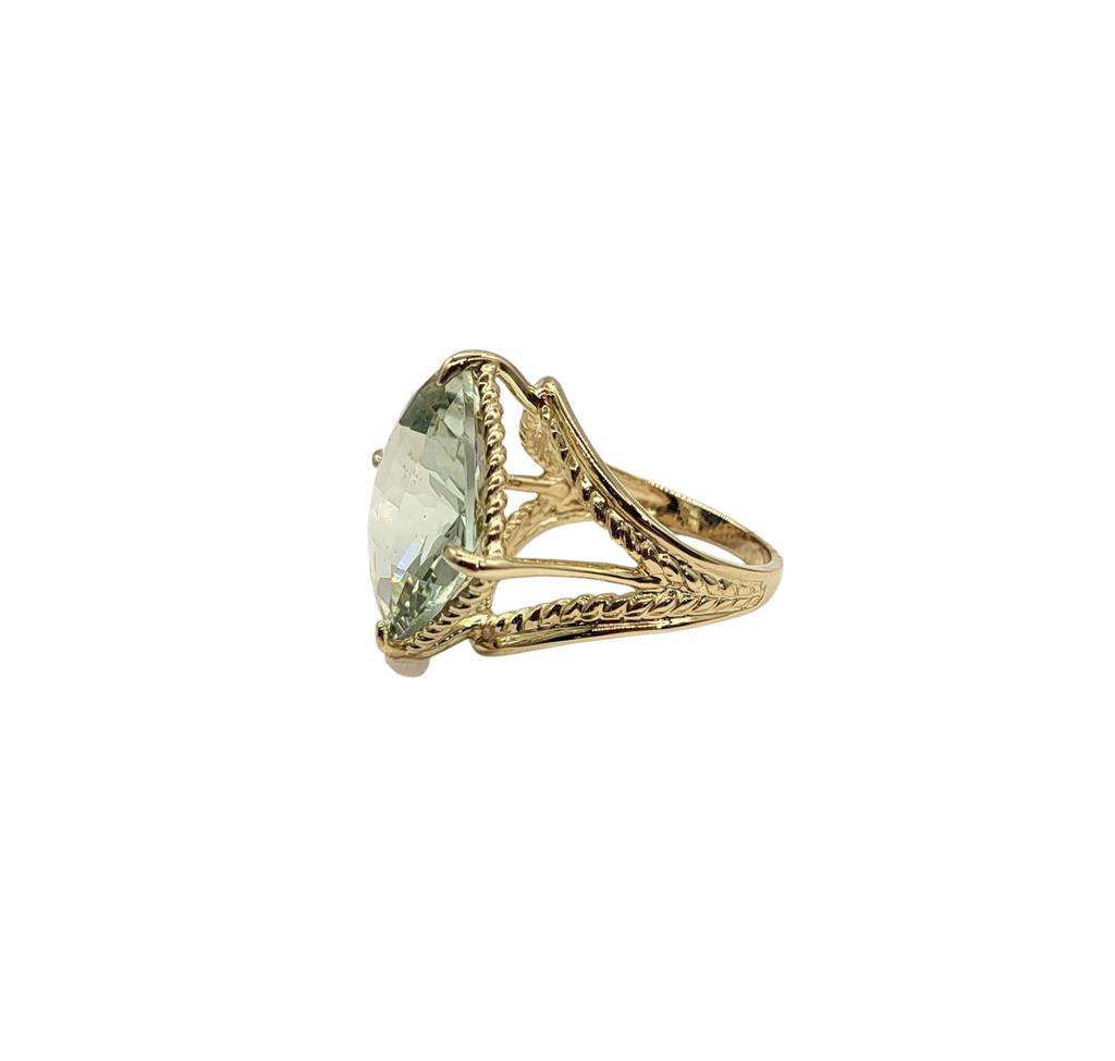 Mint Green Quartz Cocktail Ring