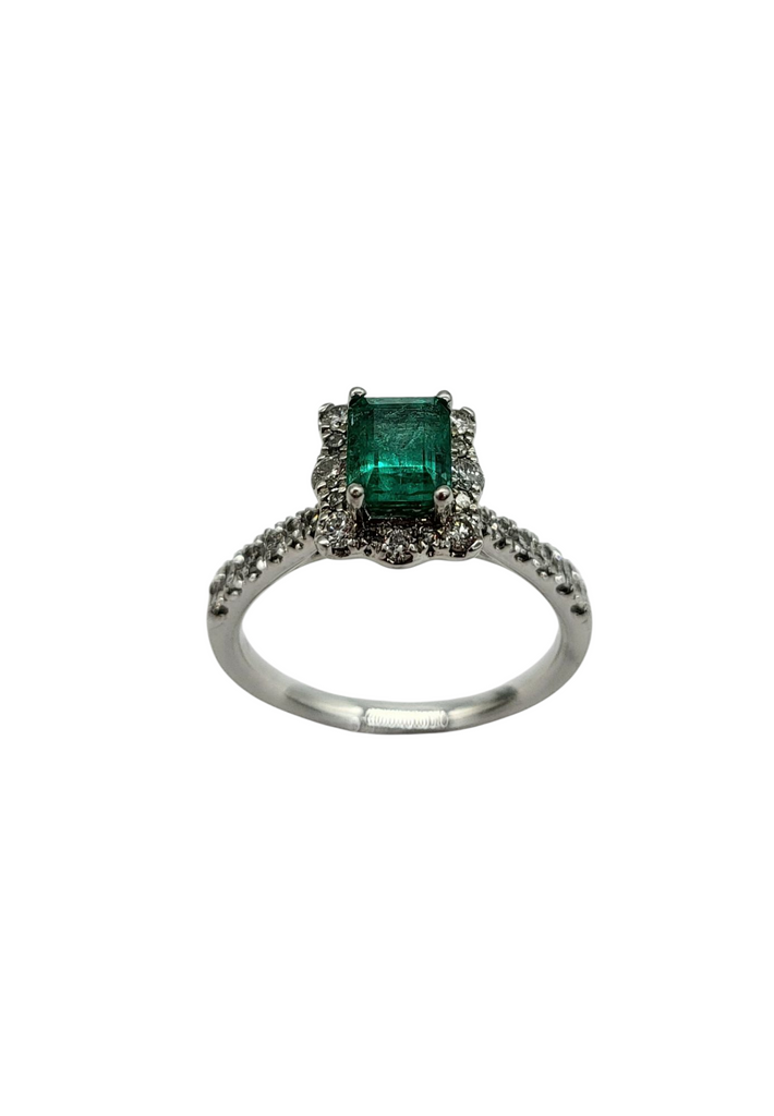 Emerald and Diamond Ring