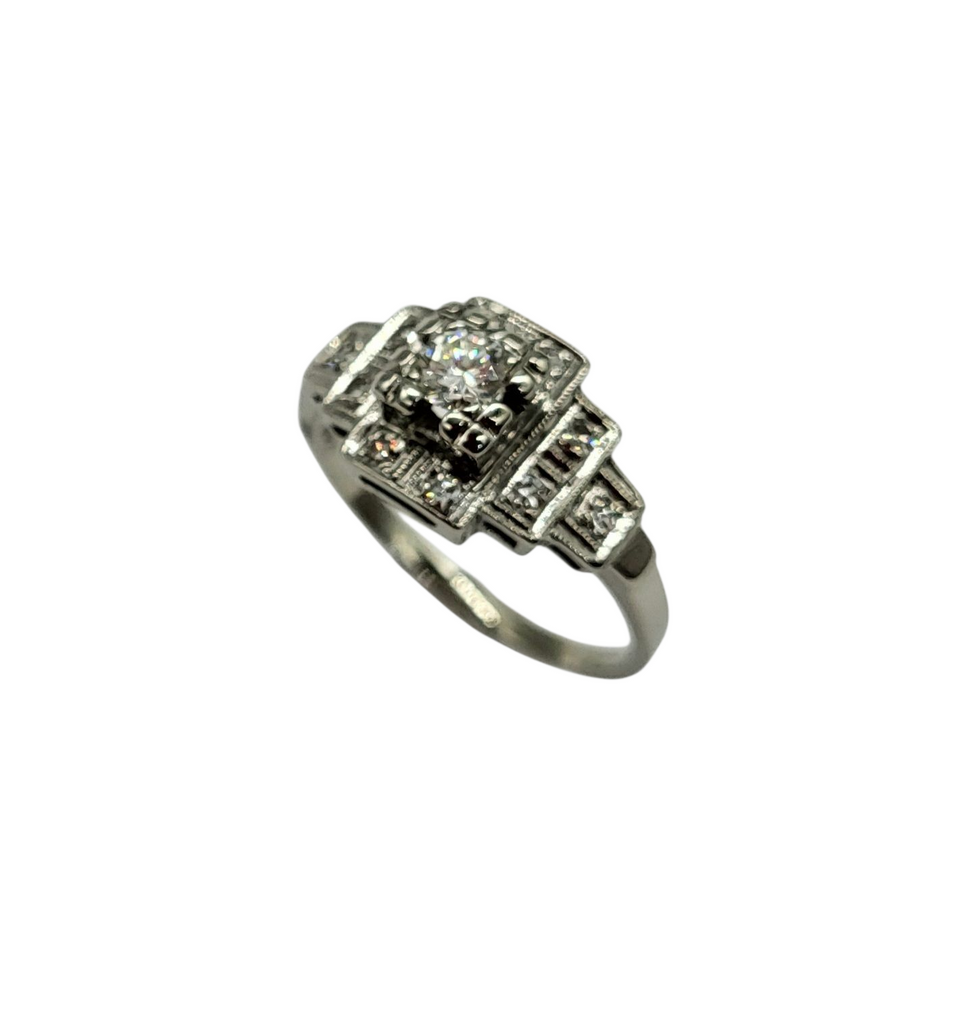 Diamond Art Deco Ring