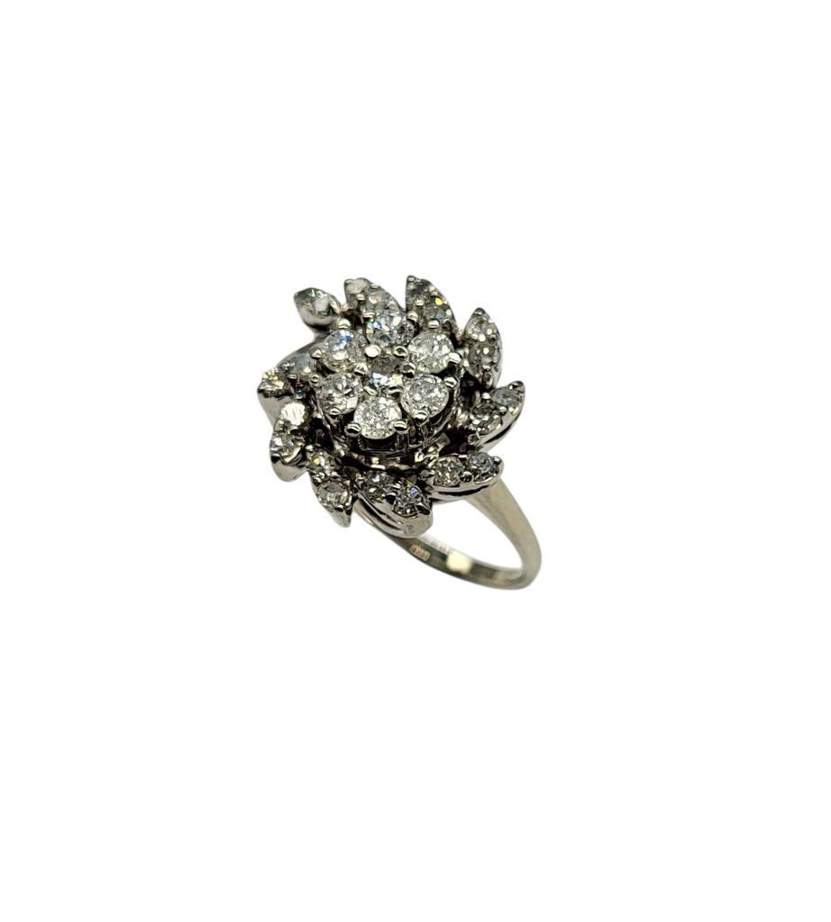 3/4 Total Carat Weight Diamond Spiral Ring