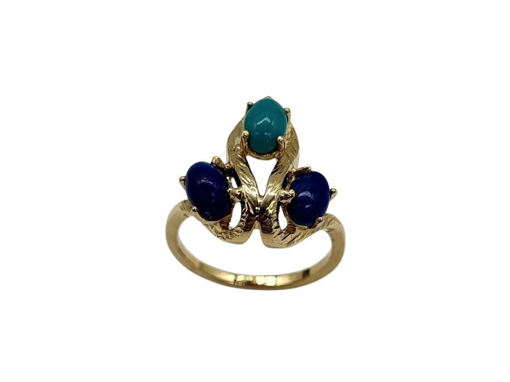 Turquoise and Lapis Ring