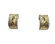 14K Yellow/White Gold Dolphin 1/3CTW Diamond Omega Earrings