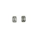 14K White Gold 3.25CTW Lab Created Diamond Bezel Set Emerald Cut Stud Earrings