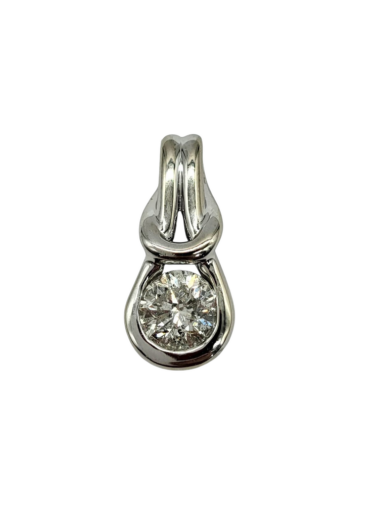 Diamond pendant on a white background