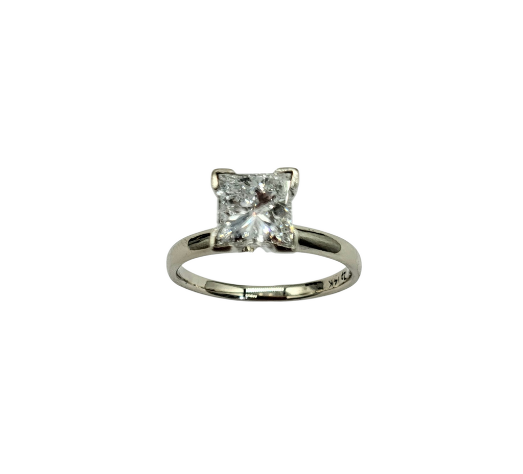 Diamond ring on a white background