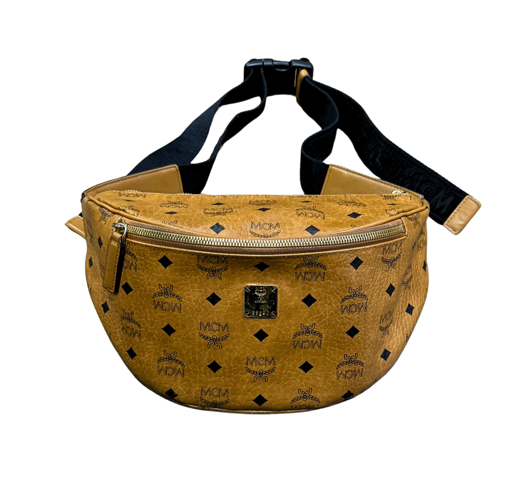 MCM ゴールド ボディバッグ MCM Visetos Belt Bag / Fanny Pack