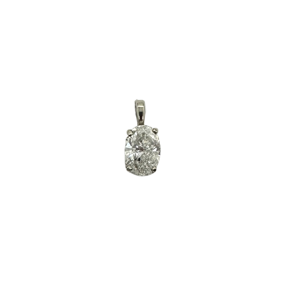 Diamond pendant on a white background