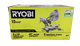 Ryobi 15 Amp sliding compound miter saw packaging on a white background
