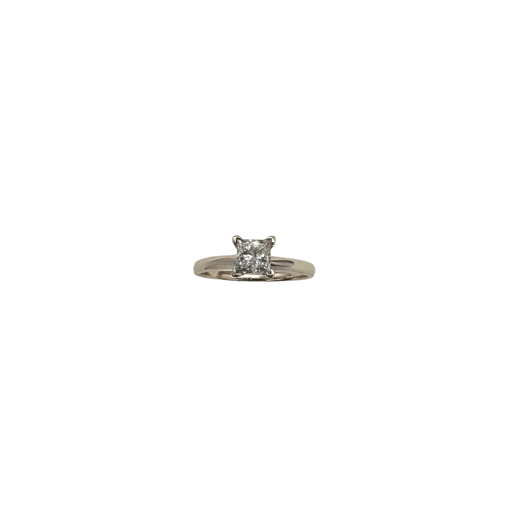 Diamond ring on a white background