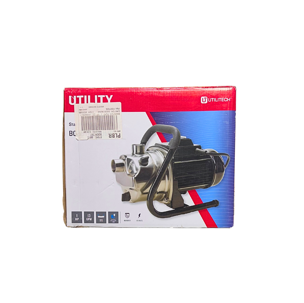 Unitech utility pump packaging on a white background