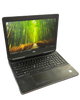 Laptop with a scenic bamboo forest display on a white background