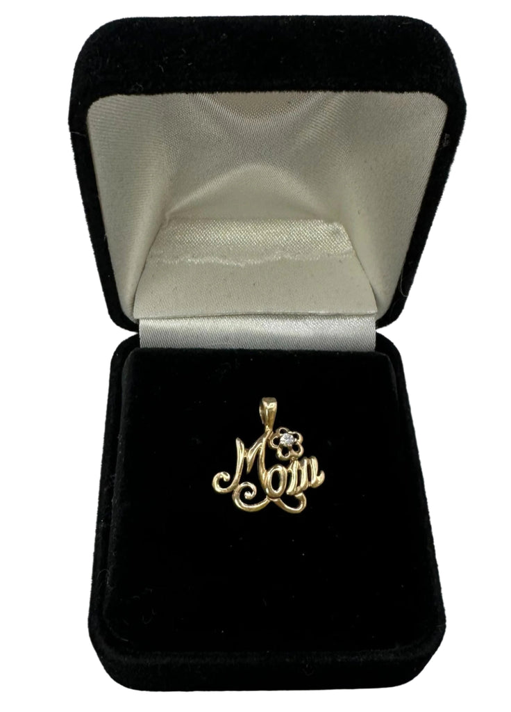 Mom Charm Pendant  10K Yellow Gold, .6 Grams