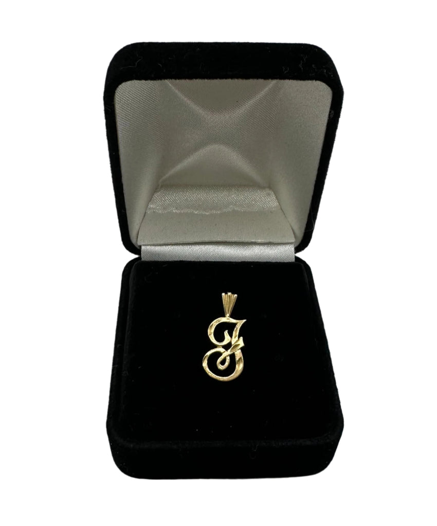 14k Yellow Gold F Initial Pendant - .6 Grams