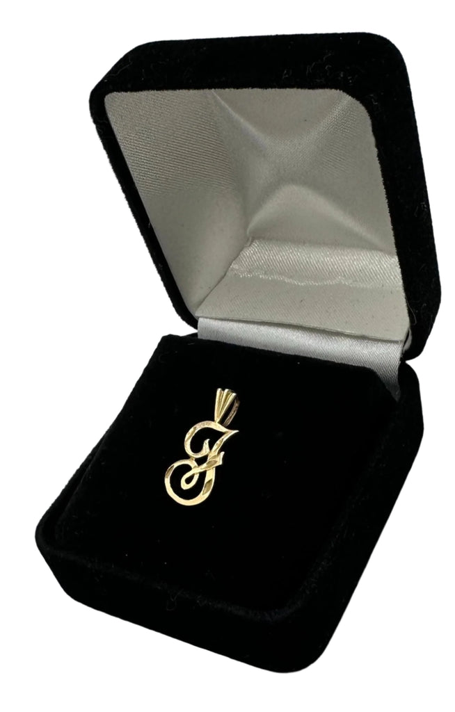 14k Yellow Gold F Initial Pendant - .6 Grams