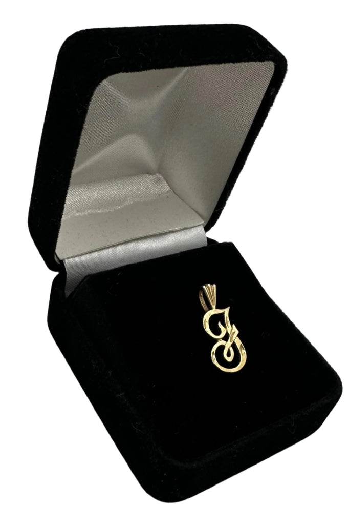 14k Yellow Gold F Initial Pendant - .6 Grams