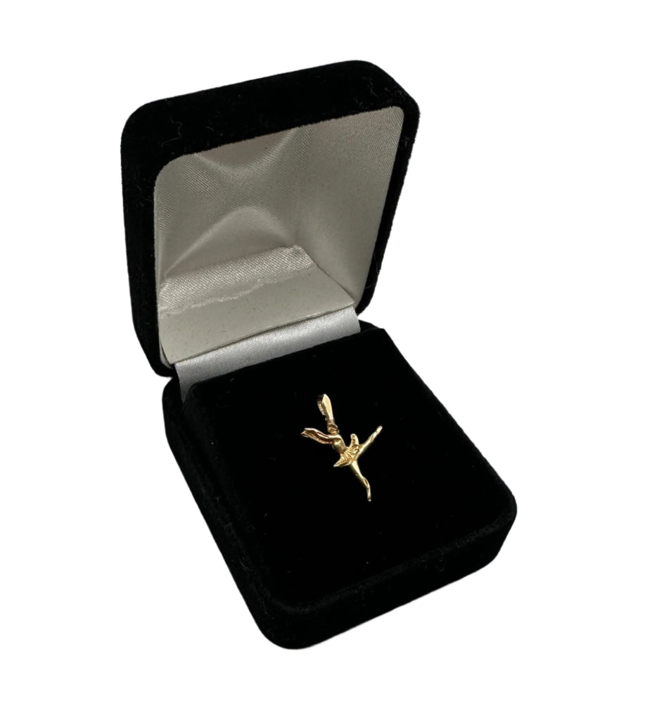 14k Yellow Gold Diamond Cut Ballerina Pendant  .8 Grams