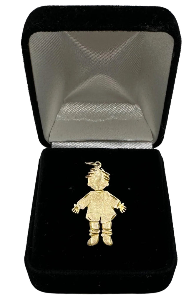 14k Yellow Gold Boy Silhouette Pendant  2.9 Grams