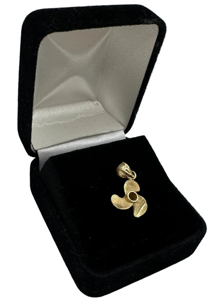 14k Yellow Gold Propeller Pendant - 1.1 Grams