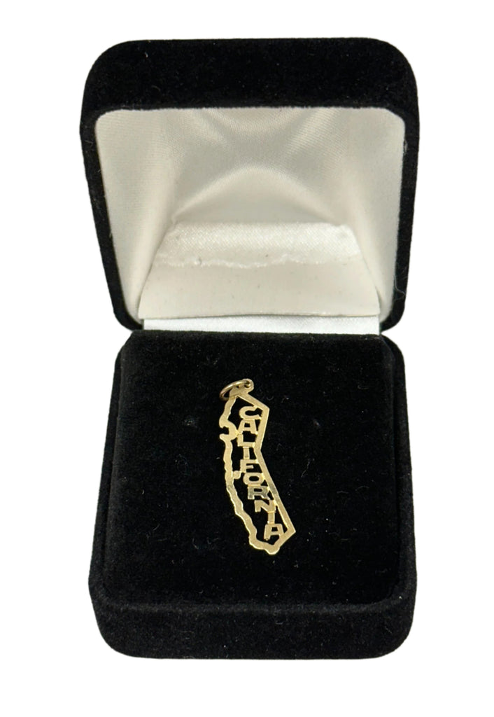 14k Yellow Gold California State Pendant - .7g