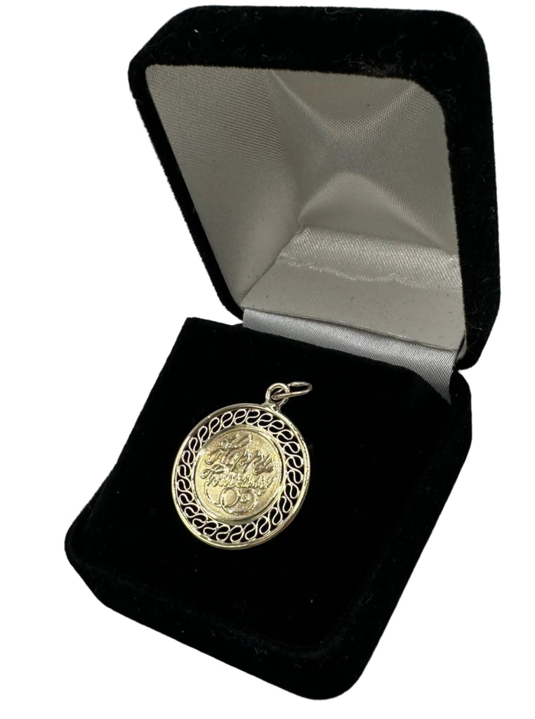 14k Yellow Gold Anniversary Pendant - 2.9 Grams