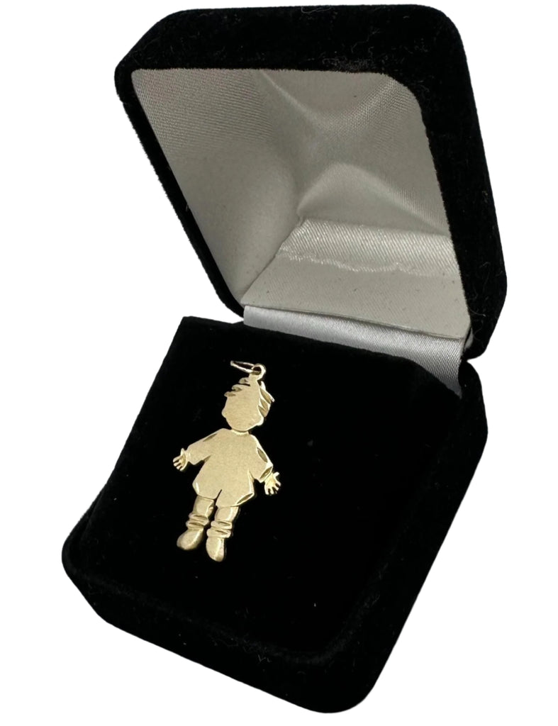 14k Yellow Gold Boy Silhouette Pendant  2.9 Grams