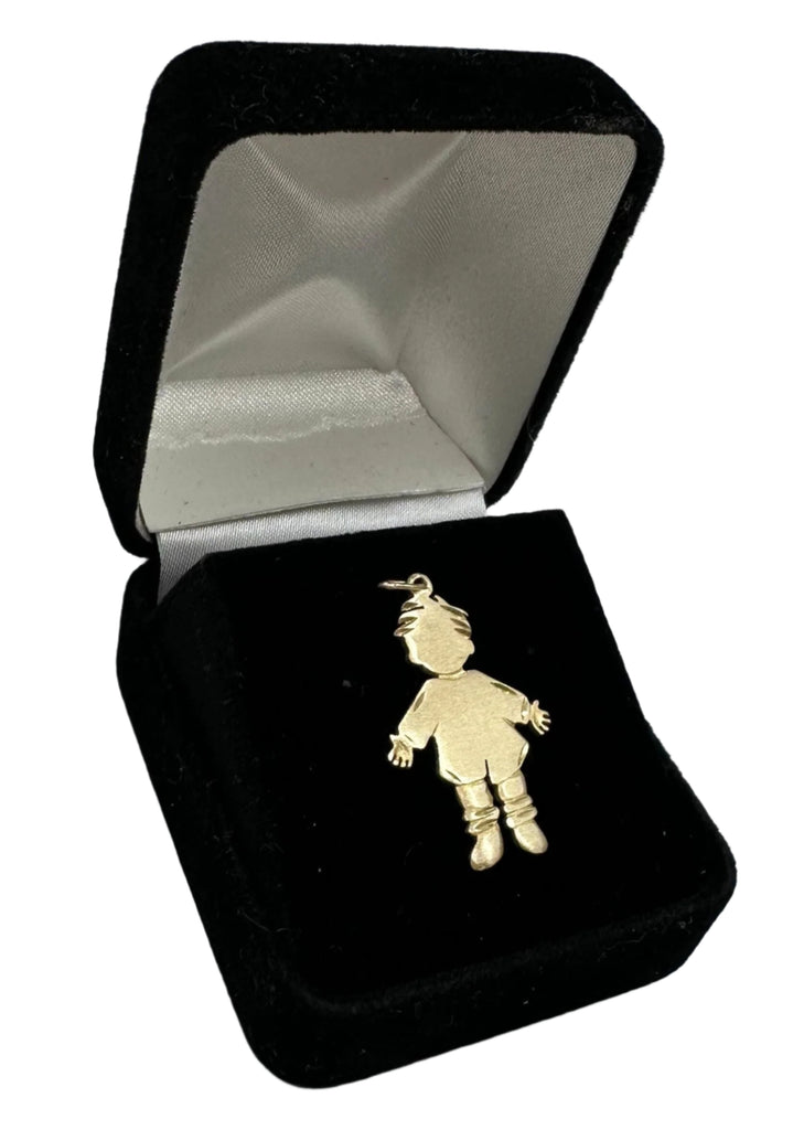 14k Yellow Gold Boy Silhouette Pendant  2.9 Grams