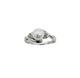 14K White Gold Pearl & Diamond Bypass Ring