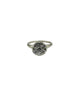 14K White Gold 1/2CTW Diamond Floral Cluster Ring