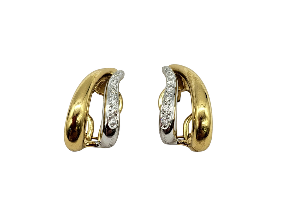 18 Karat Gold Diamond Earrings