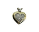 10K Yellow/White Gold 1/3CTW Invisible Set Diamond Heart Pendant