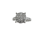 10K White Gold 2.5CTW Diamond Cluster Engagement Ring