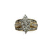 14K Yellow Gold 1.5CTW Diamond Cluster Ring
