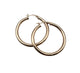 .925 Sterling Silver Rose Gold Plated 4x40MM Hoop Earrings