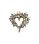 14K Yellow Gold 2CTW Diamond Cluster Heart Shaped Pendant