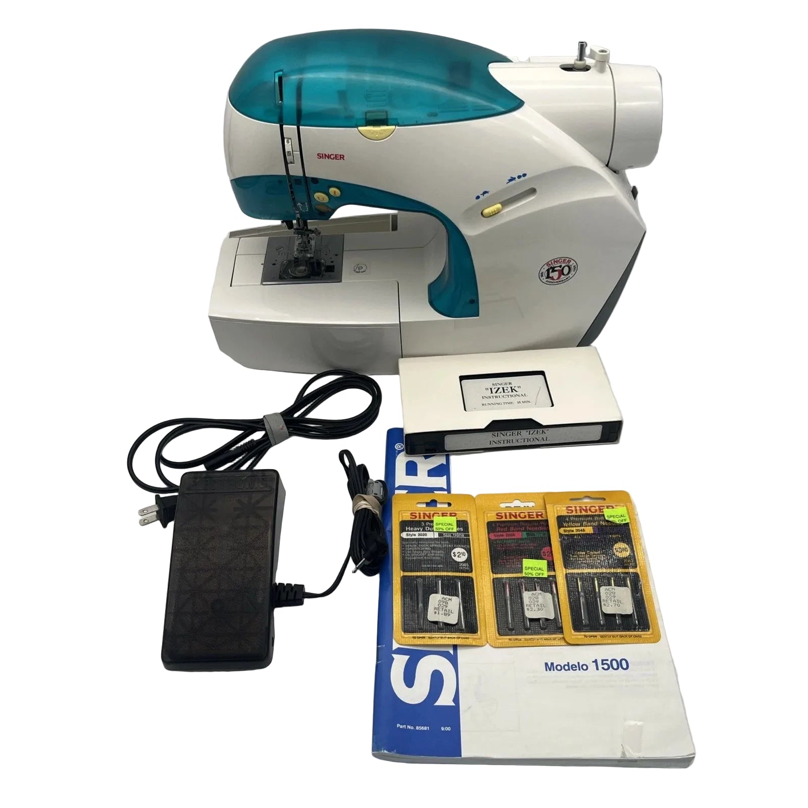 Singer IZEK 1500 Digital Sewing Machine w/ Foot Pedal & Manual