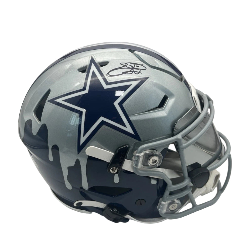 dallas cowboys authentic football helmet Riddell Speed The Speedy Cheetah color logo treatments matching the matte DALLAS COWBOYS NFL Riddell Speed
