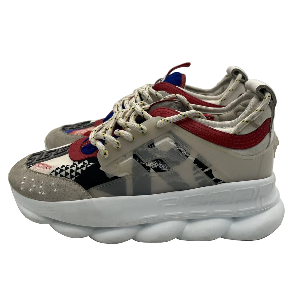 Sneaker with a unique design on a light gray background