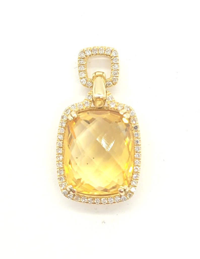 New Citrine and Diamond Pendant - Dick's Pawn Superstore