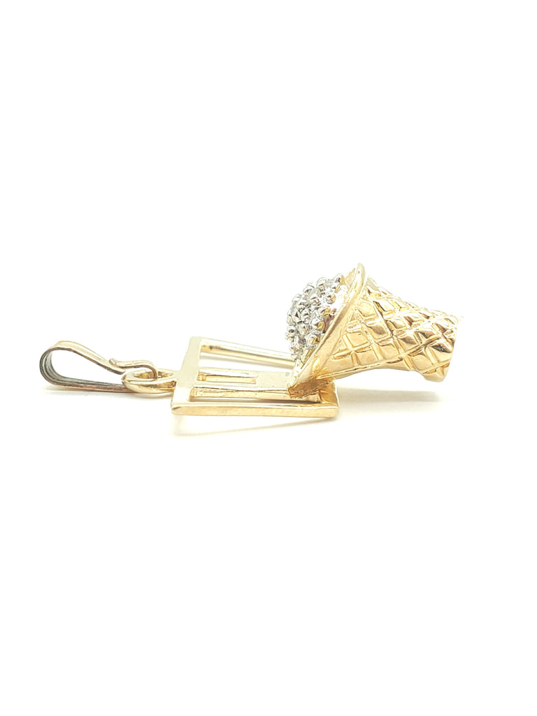 14k Gold Basketball Charm with Diamond Chips - Dick's Pawn Superstore