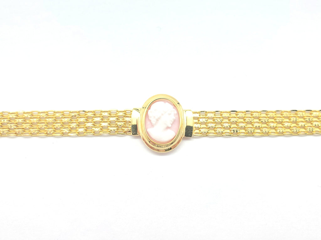 Pink and White Cameo Bismark Bracelet - Dick's Pawn Superstore