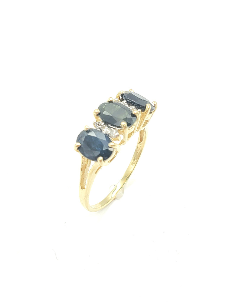 Blue Sapphires with Diamond Accents Ring - Dick's Pawn Superstore