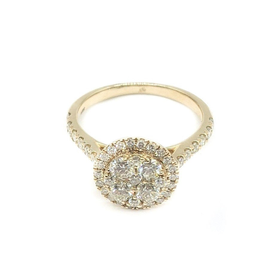 Ladies diamond cluster fashion ring with halo - Dick's Pawn Superstore