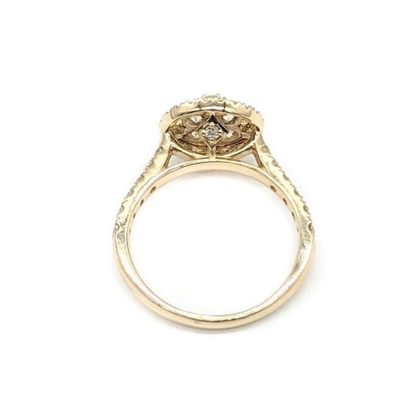 Ladies diamond cluster fashion ring with halo - Dick's Pawn Superstore