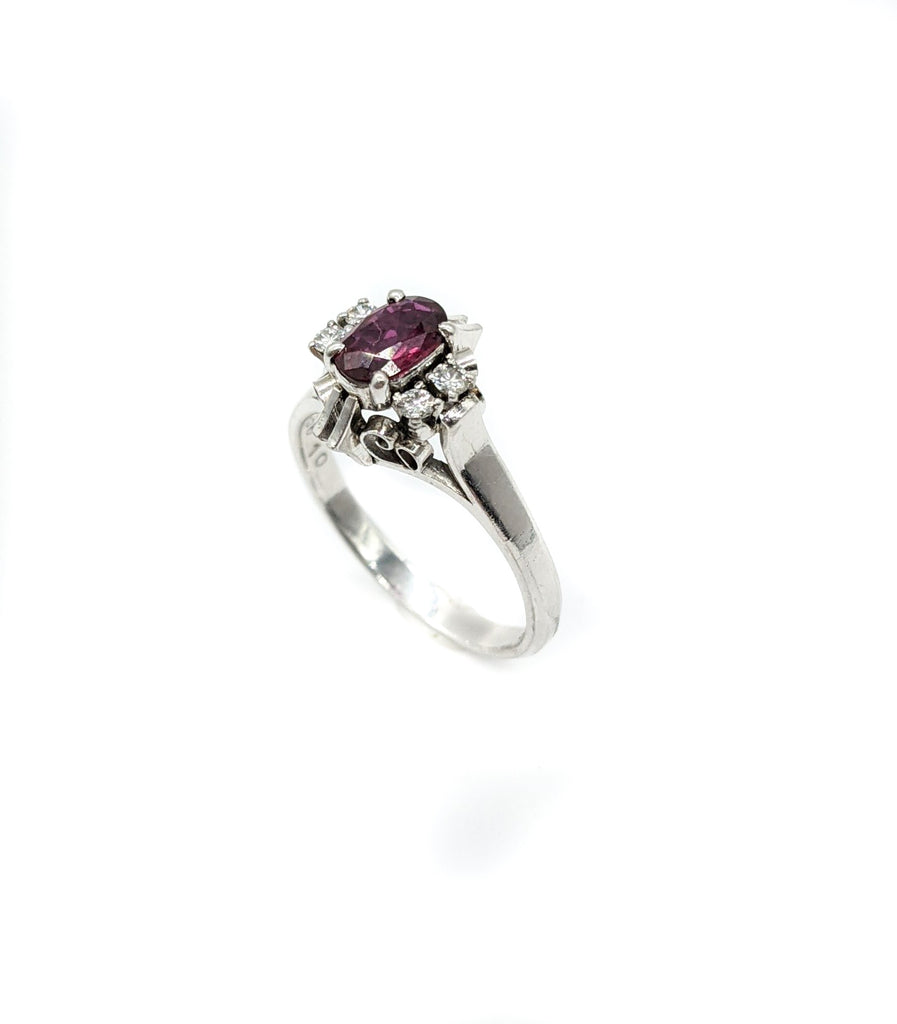 Diamond and rhodolite ladies fashion ring - Dick's Pawn Superstore